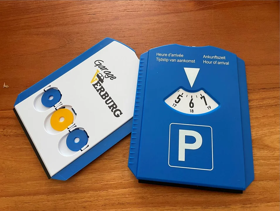 Bedrukte parkeerkaart voor Garage Verburg, Garage Verburg