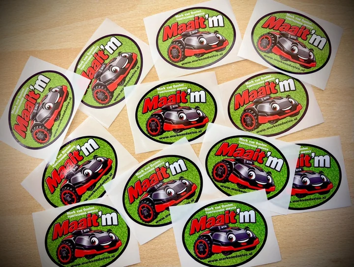 Promotionele stickers voor Mark van Daelen Tuintechniek Service, Mark van Daelen Tuintechniek Service