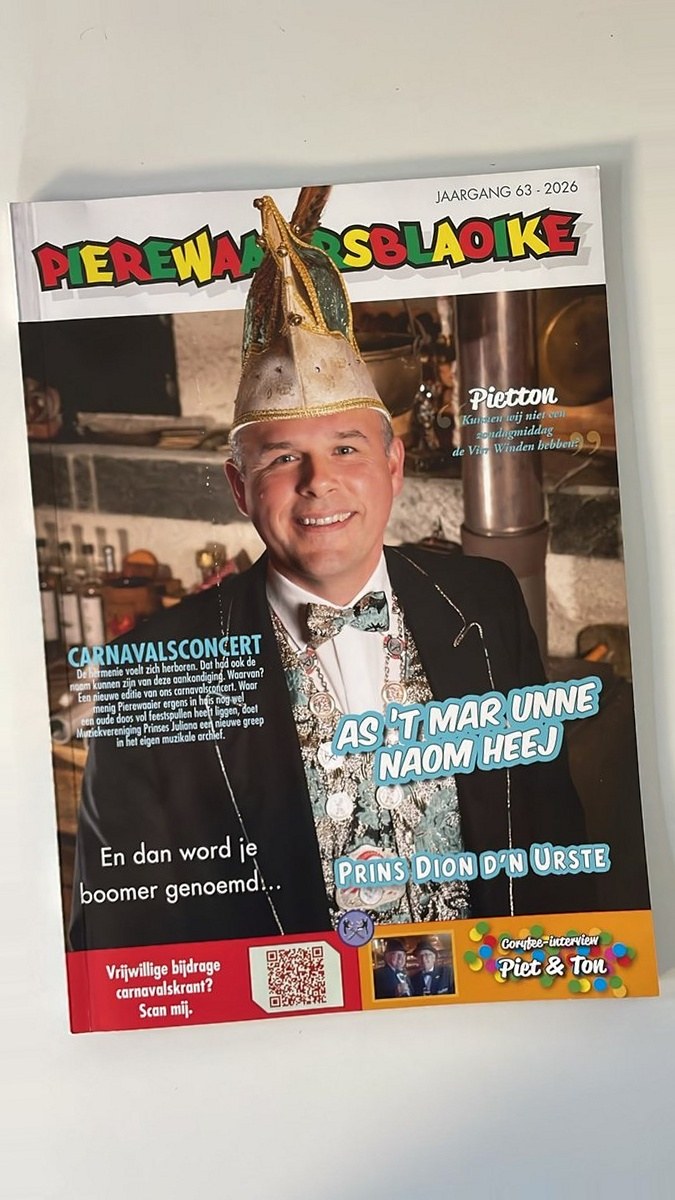 Carnavalskrant voor CV de Pierewaaiers