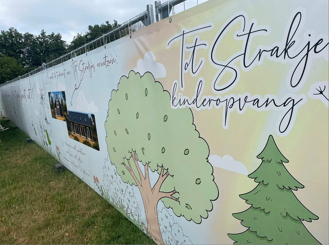 21 meter bouwhekdoek voor Tot Strakjes